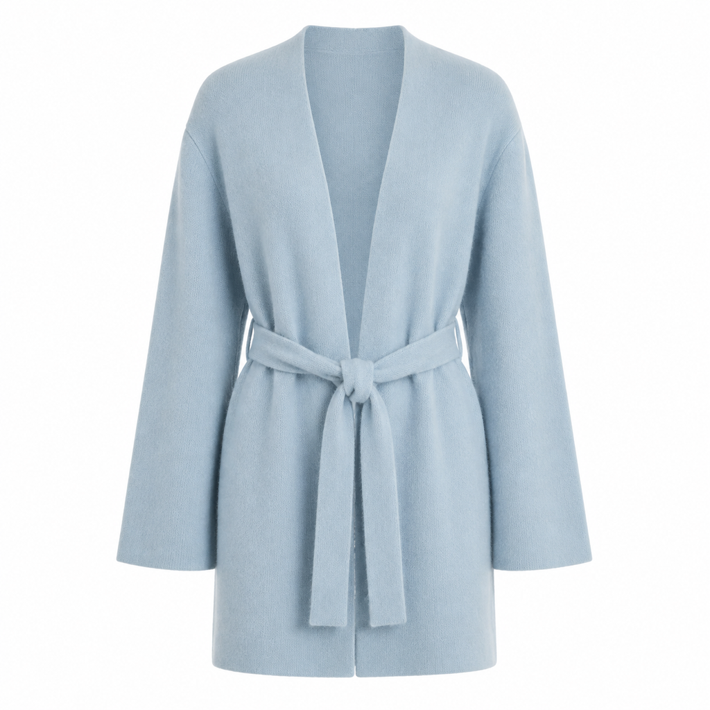 BRUSHED ANIKA KIMONO - BLUE CERULEA