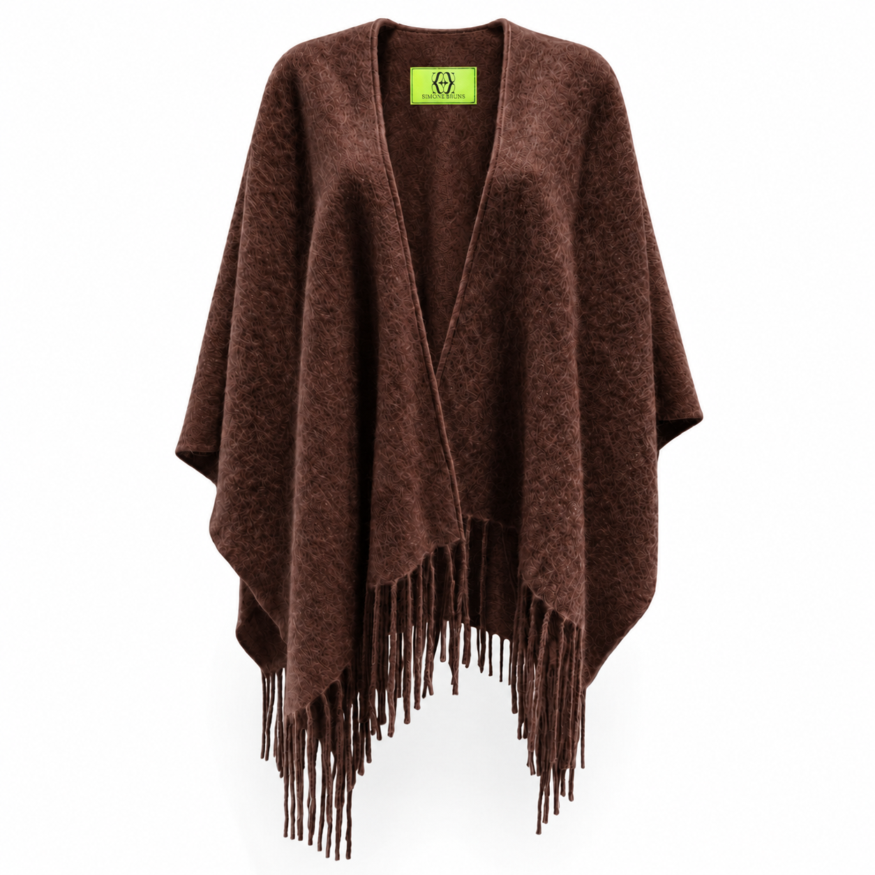 BRUSHED SHARON CAPE - CHICORY COFFEE