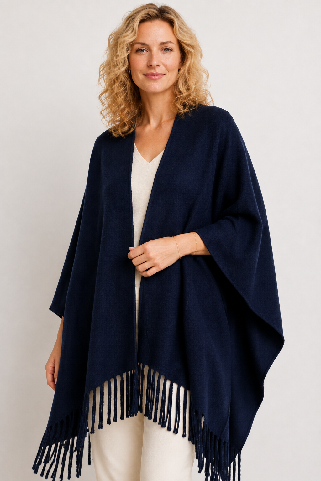 BRUSHED SHARON CAPE - NAVY