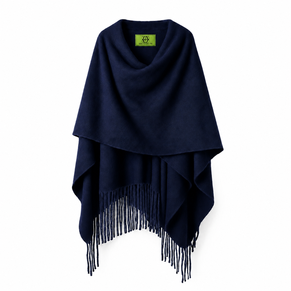 BRUSHED SHARON CAPE - NAVY