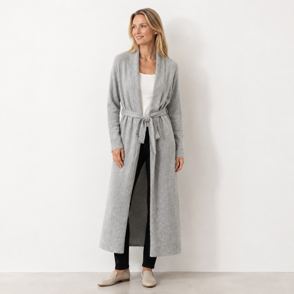 BRUSHED MAISON CARDIGAN - GREY
