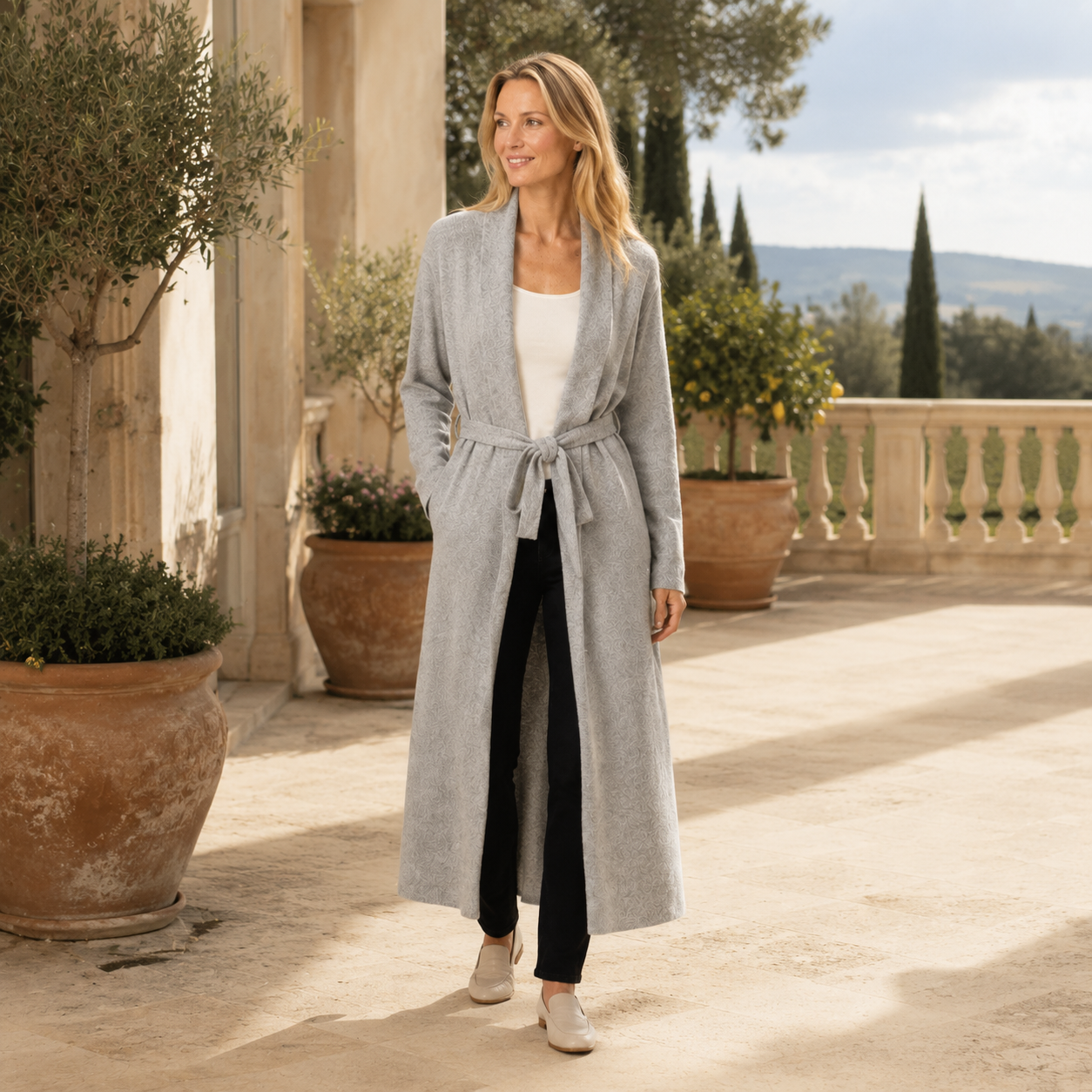 BRUSHED MAISON CARDIGAN - GREY