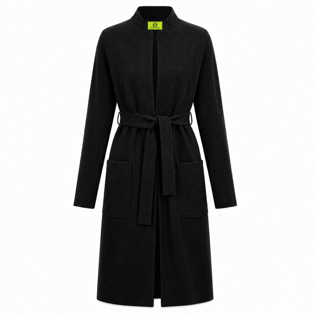 MAISON CARDIGAN PLAIN - BLACK