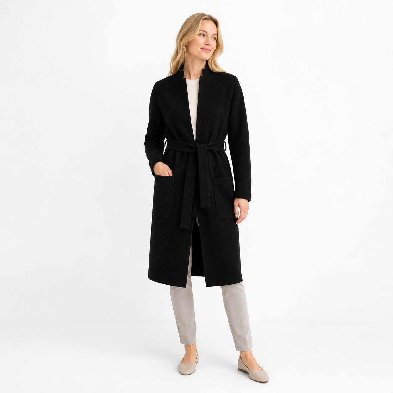 MAISON CARDIGAN PLAIN - BLACK