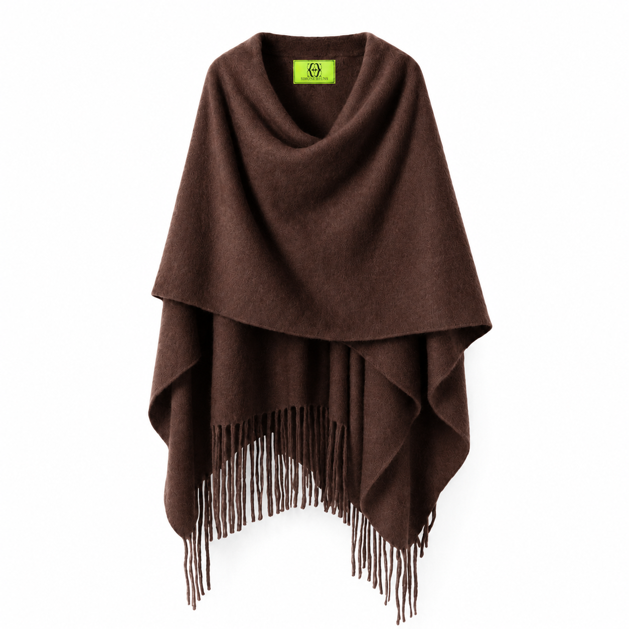 BRUSHED SHARON CAPE - CHICORY COFFEE