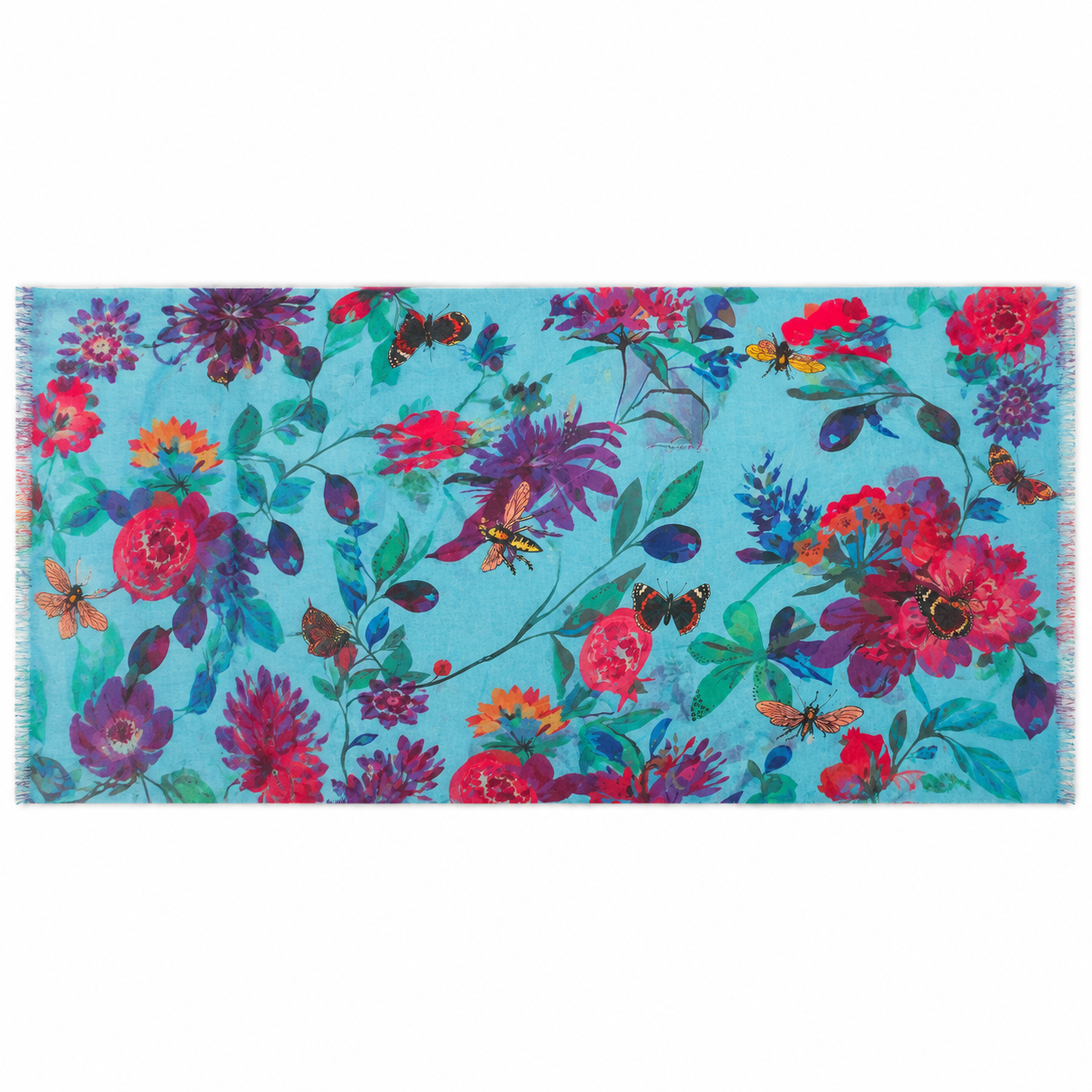 POMONA DIGITAL PRINTED SCARF - light blue