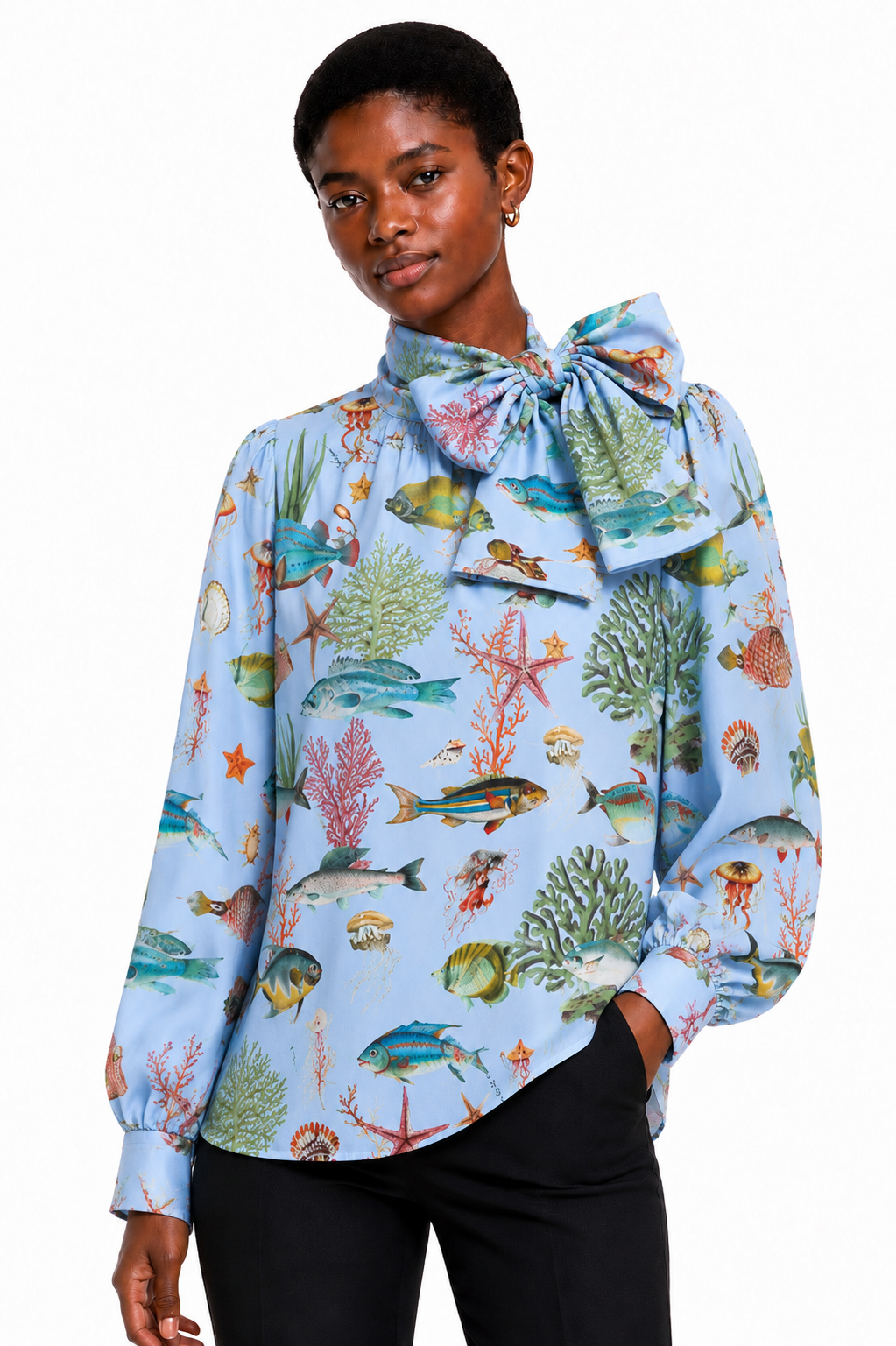 SHOAL EMILY BLOUSE - LIGHT BLUE