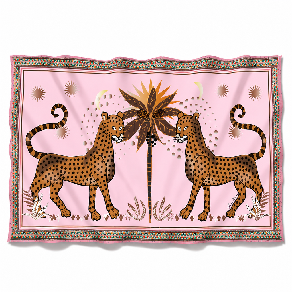 TWINS CASHMERE SCARF - LIGHT ROSE