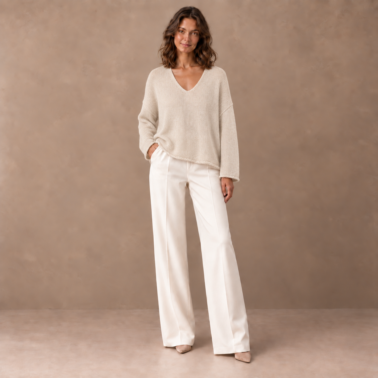 NADIA SWEATER - BEIGE