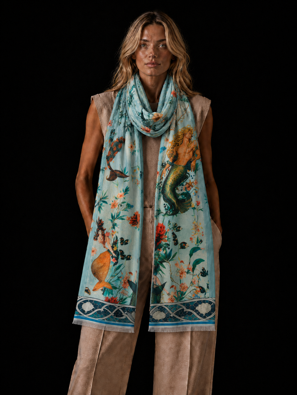 SEREN REGULAR RECTANGULAR SHAWL - moon