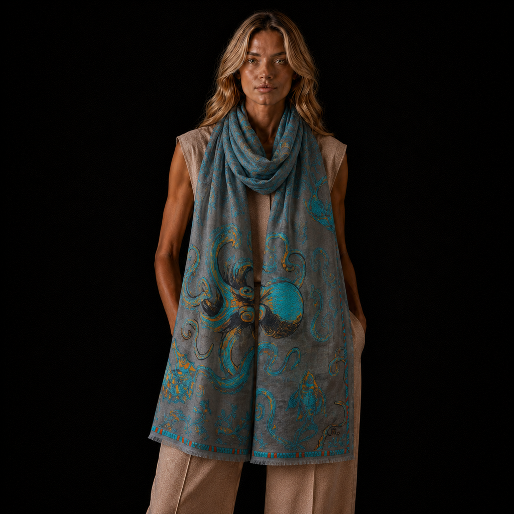 TENTARA REGULAR RECTANGULAR SHAWL - moon