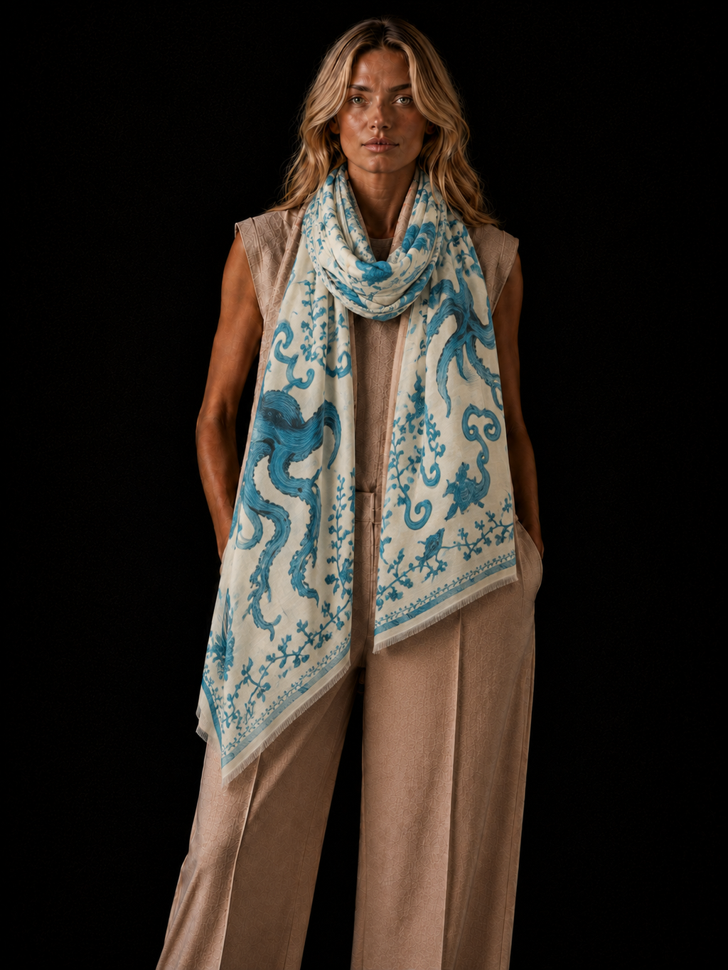 TENTARA REGULAR RECTANGULAR SHAWL - twine