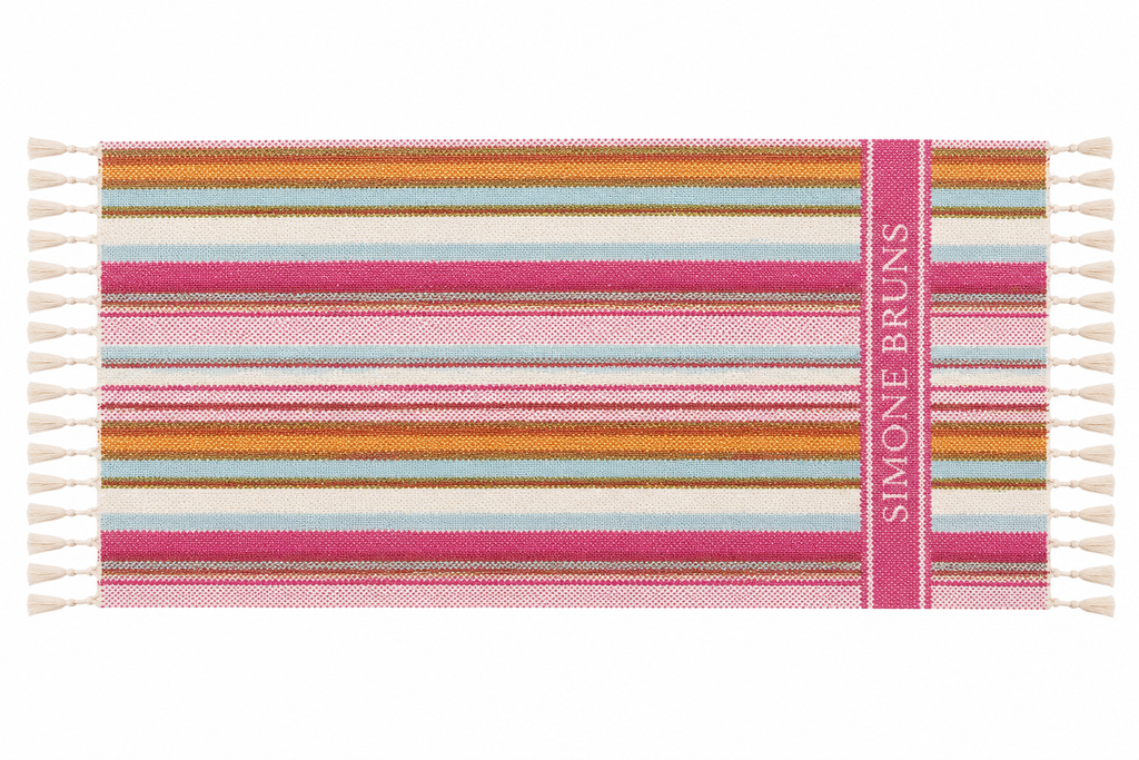 SUMMER STRIPES BEACH TOWEL - PINK