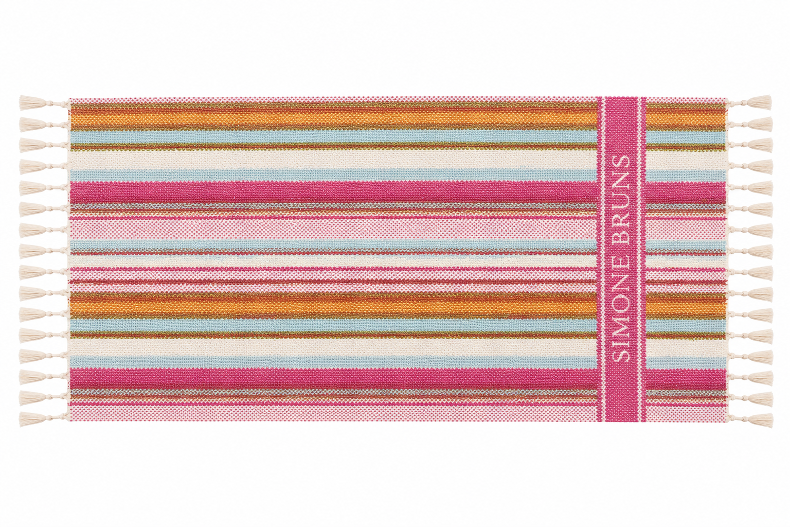 SUMMER STRIPES BEACH TOWEL - PINK