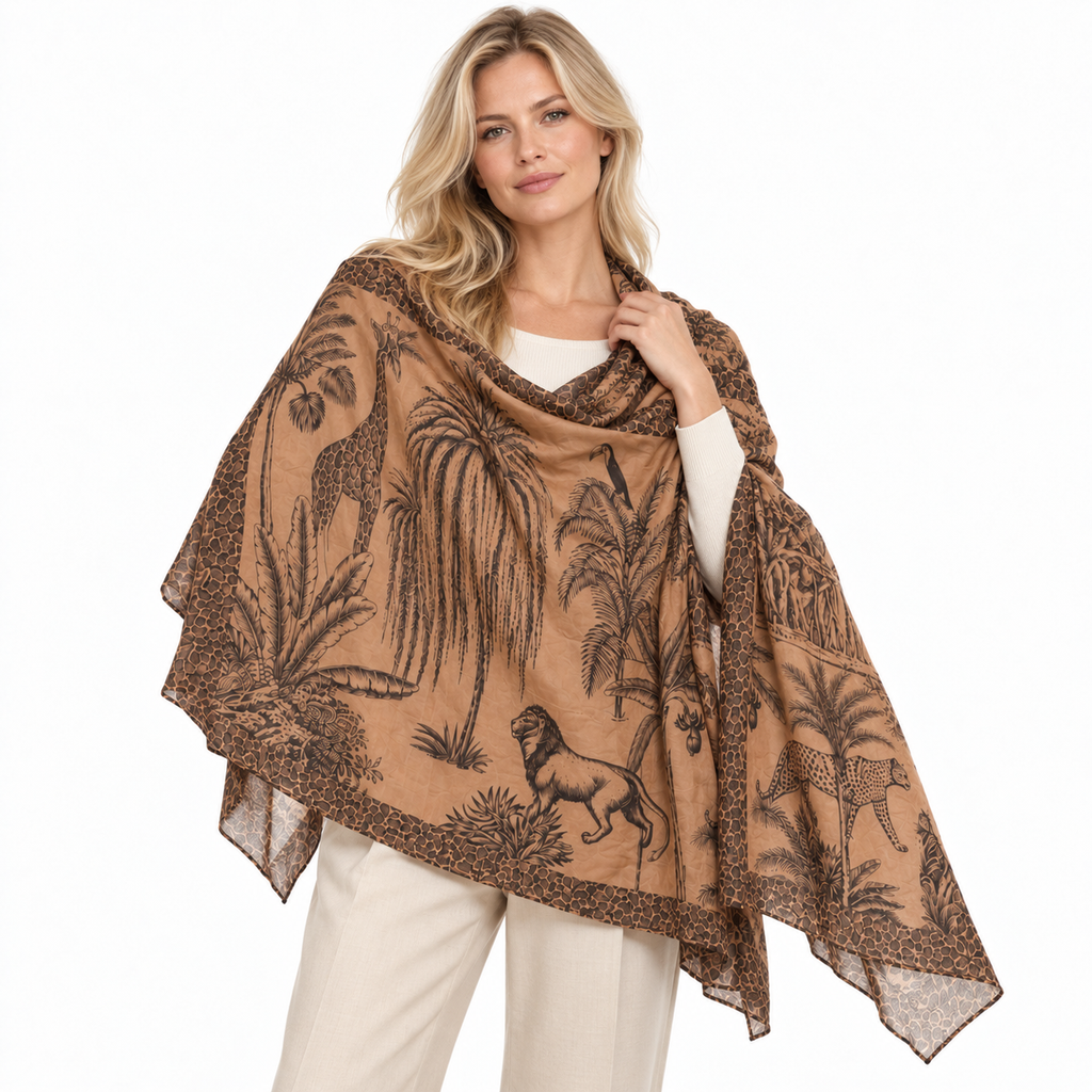 TOILETROPICA CASHMERE SCARF - COMPOST