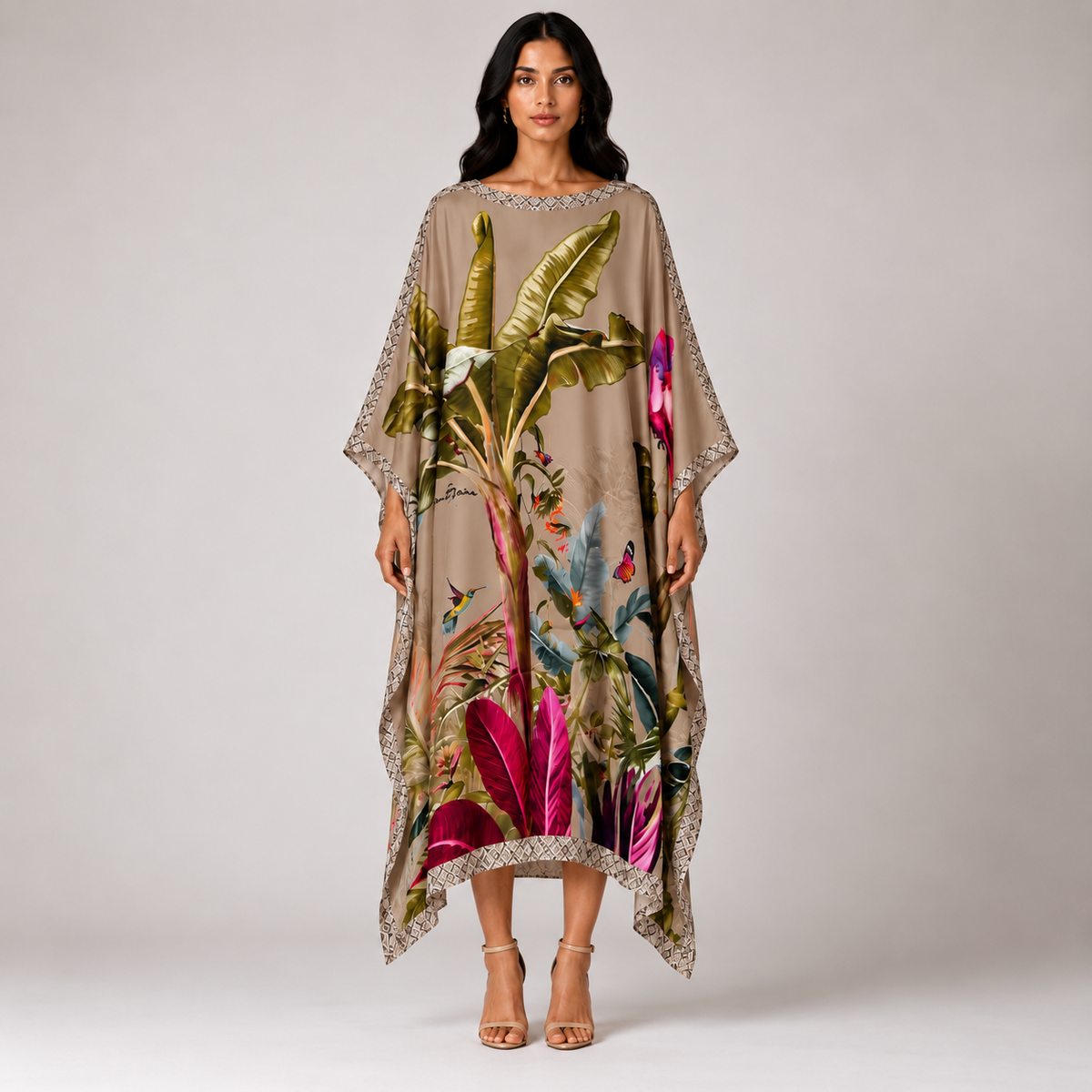PARADISO SILK TUNIC - TAUPE