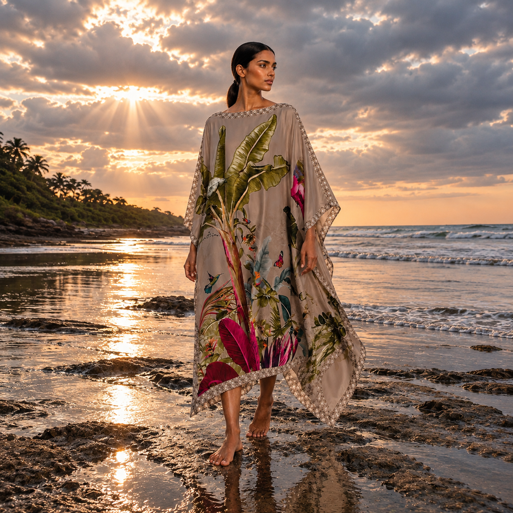 PARADISO SILK TUNIC - TAUPE