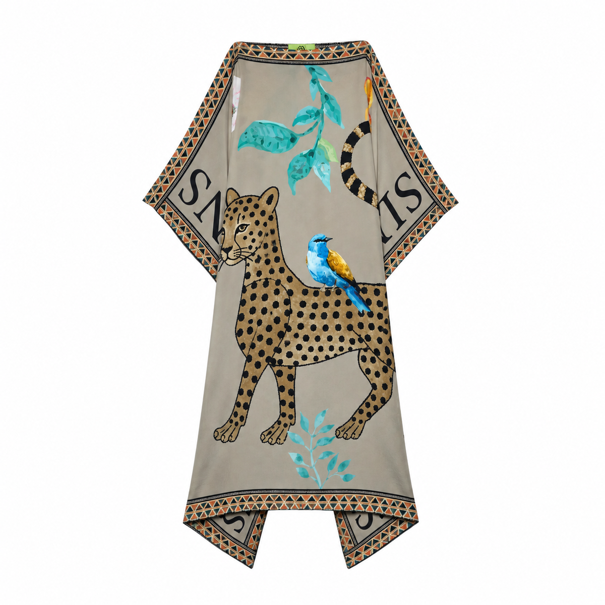 VENICE LEO SILK TUNIC - TAUPE