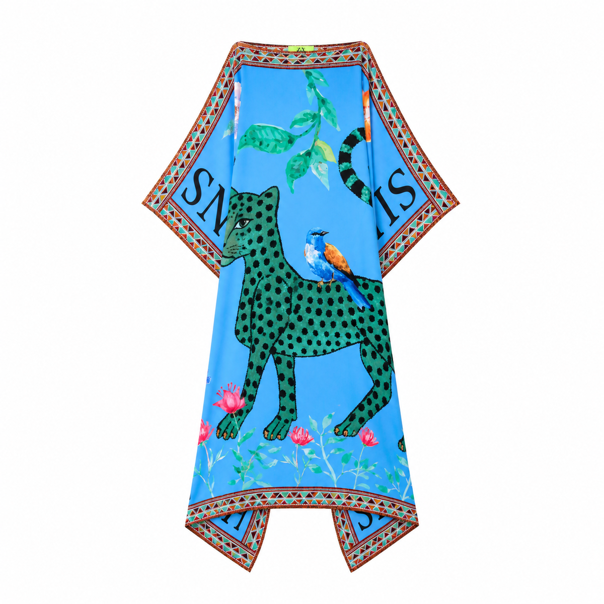 VENICE LEO SILK TUNIC - BLUE