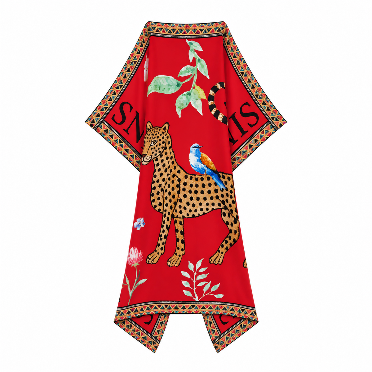 VENICE LEO SILK TUNIC - RED