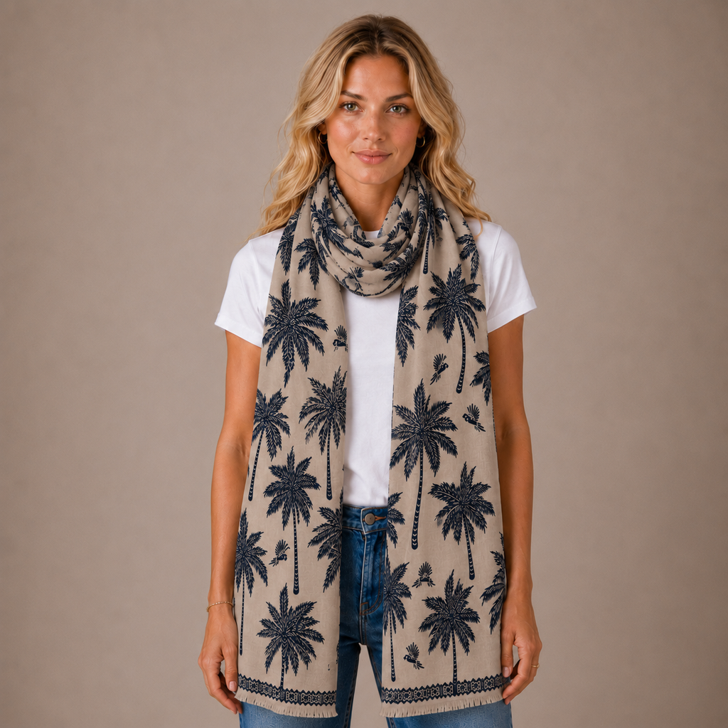 BLUETIDE CASHMERE SCARFS-WHEAT
