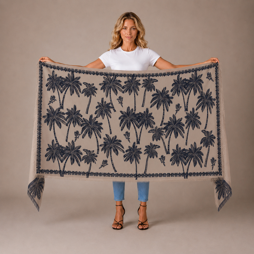 BLUETIDE CASHMERE SCARFS-WHEAT