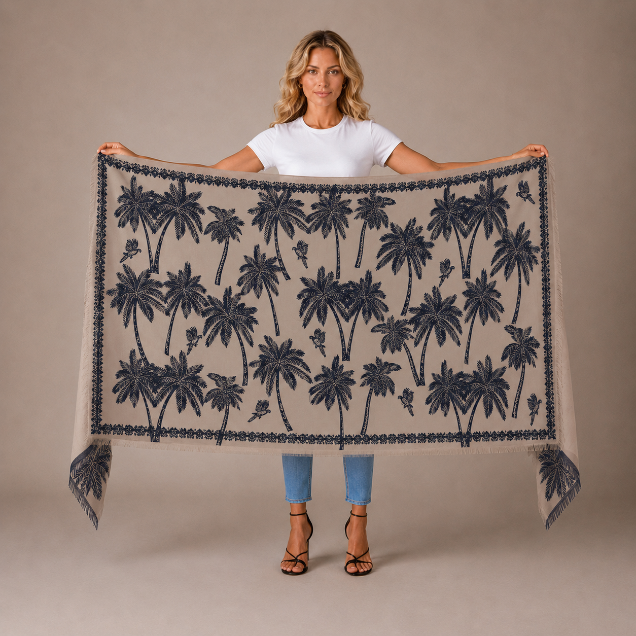 BLUETIDE CASHMERE SCARFS-WHEAT