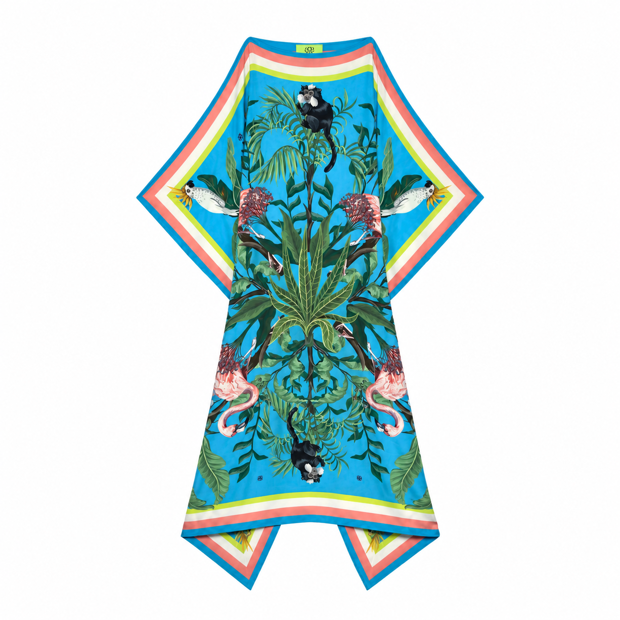 JUNGLE ANIMALS SILK TUNIC - CYNE
