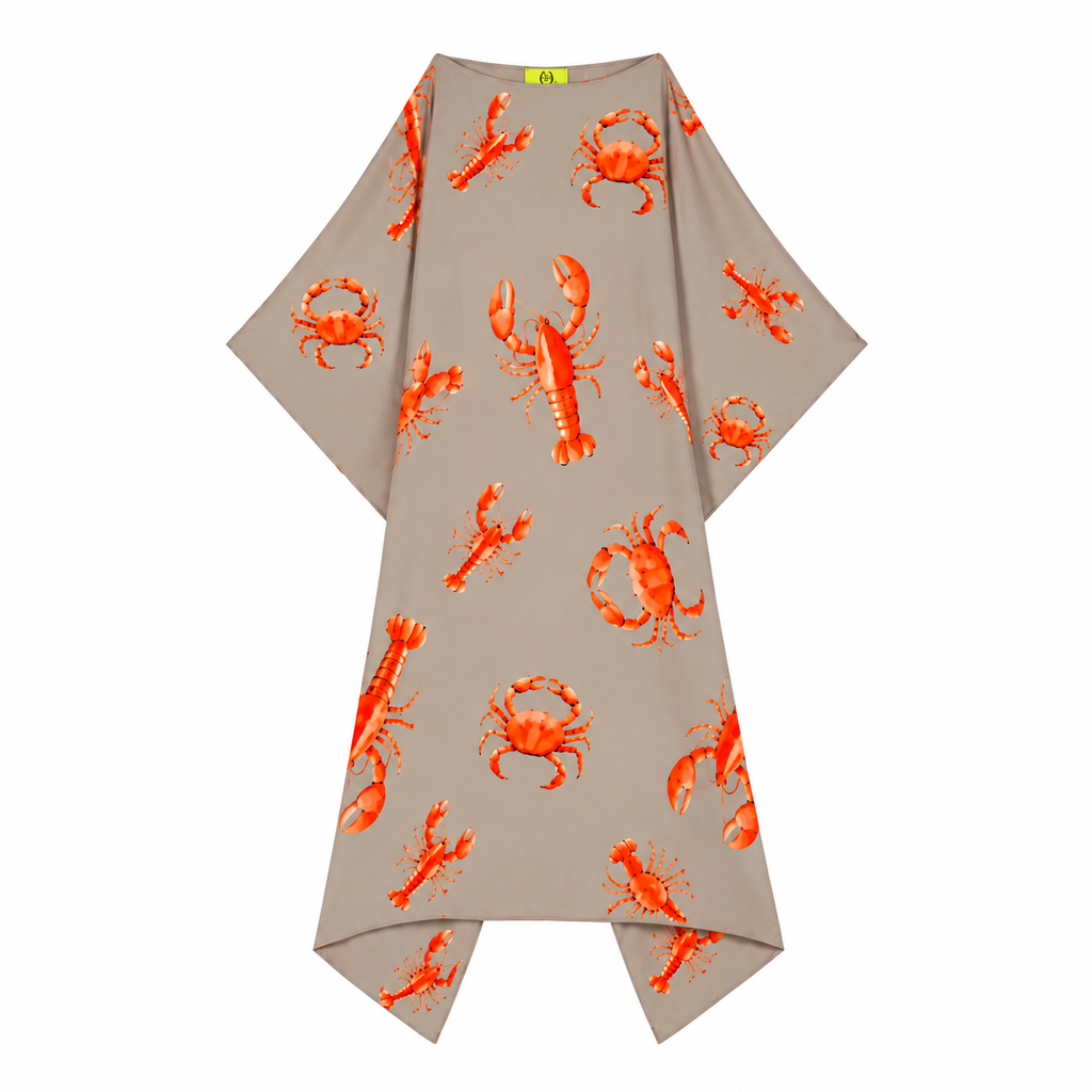 CRAB & LOBSTER SILK TUNIC - TAUPE