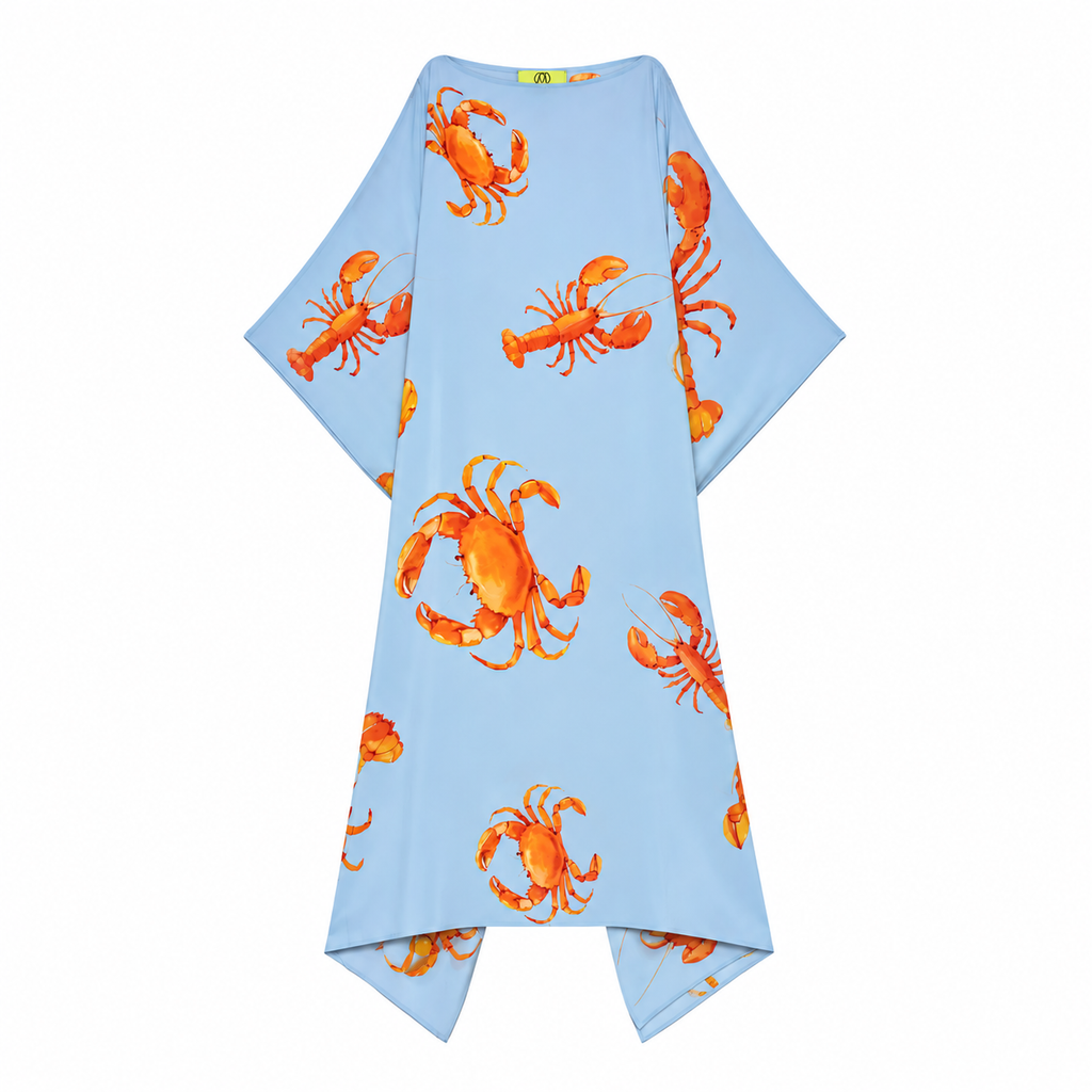 CRAB & LOBSTER SILK TUNIC - LIGHT BLUE