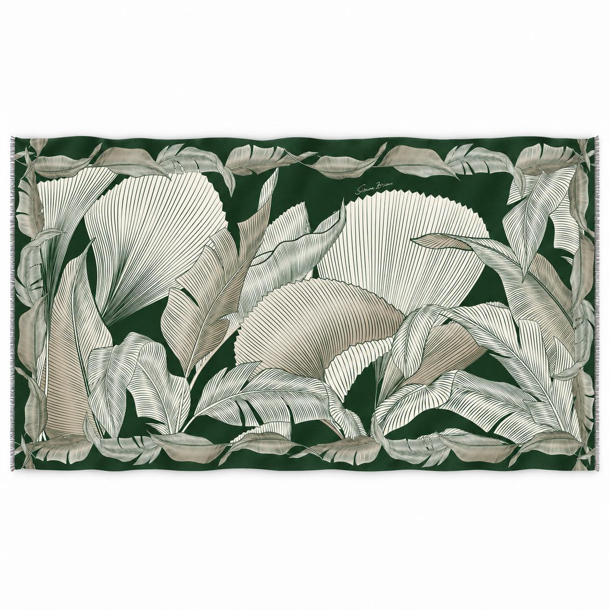 SOFTTROPICS CASHMERE SCARF - FOREST