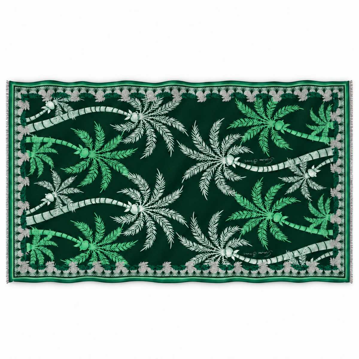 CALDERA Regular Rectangular Shawl - dark green