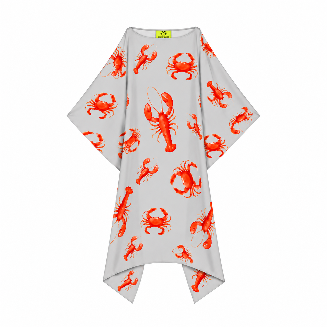 CRAB & LOBSTER SILK TUNIC - LIGHT GREY
