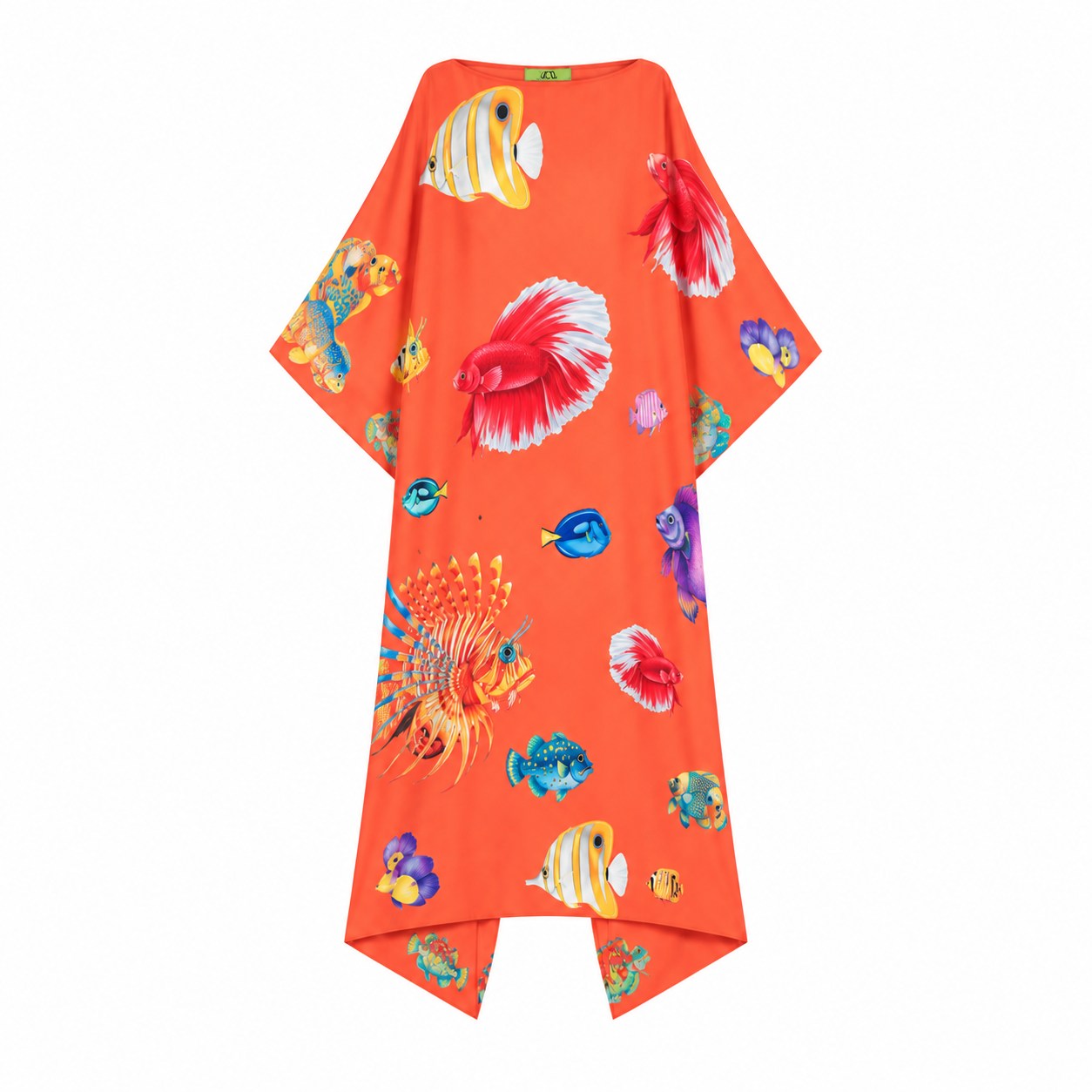 FISHTALE SILK TUNIC - CORAL