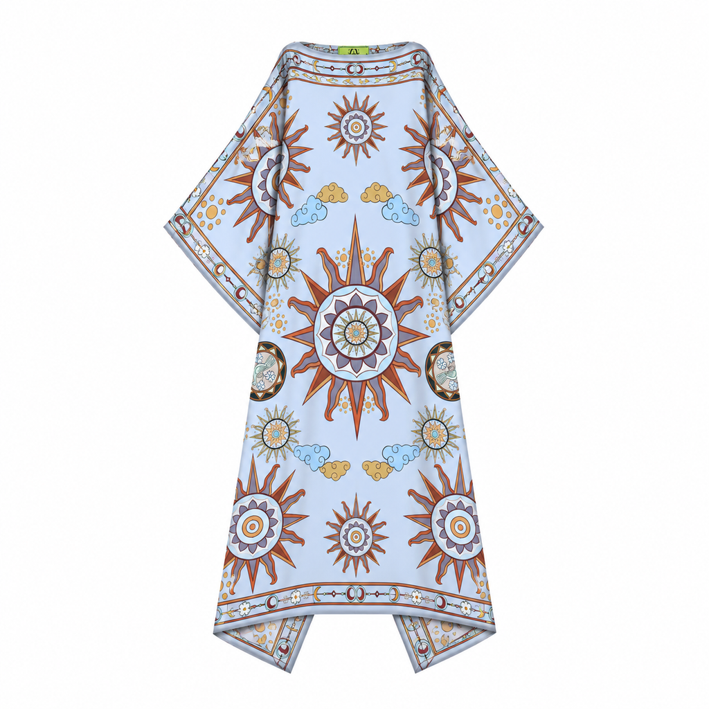 SOL SILK TUNIC - LIGHT BLUE