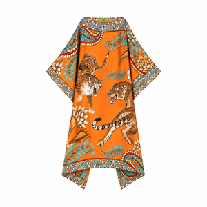 TIGER & JUNGLE SHORT DRESS - ORANGE