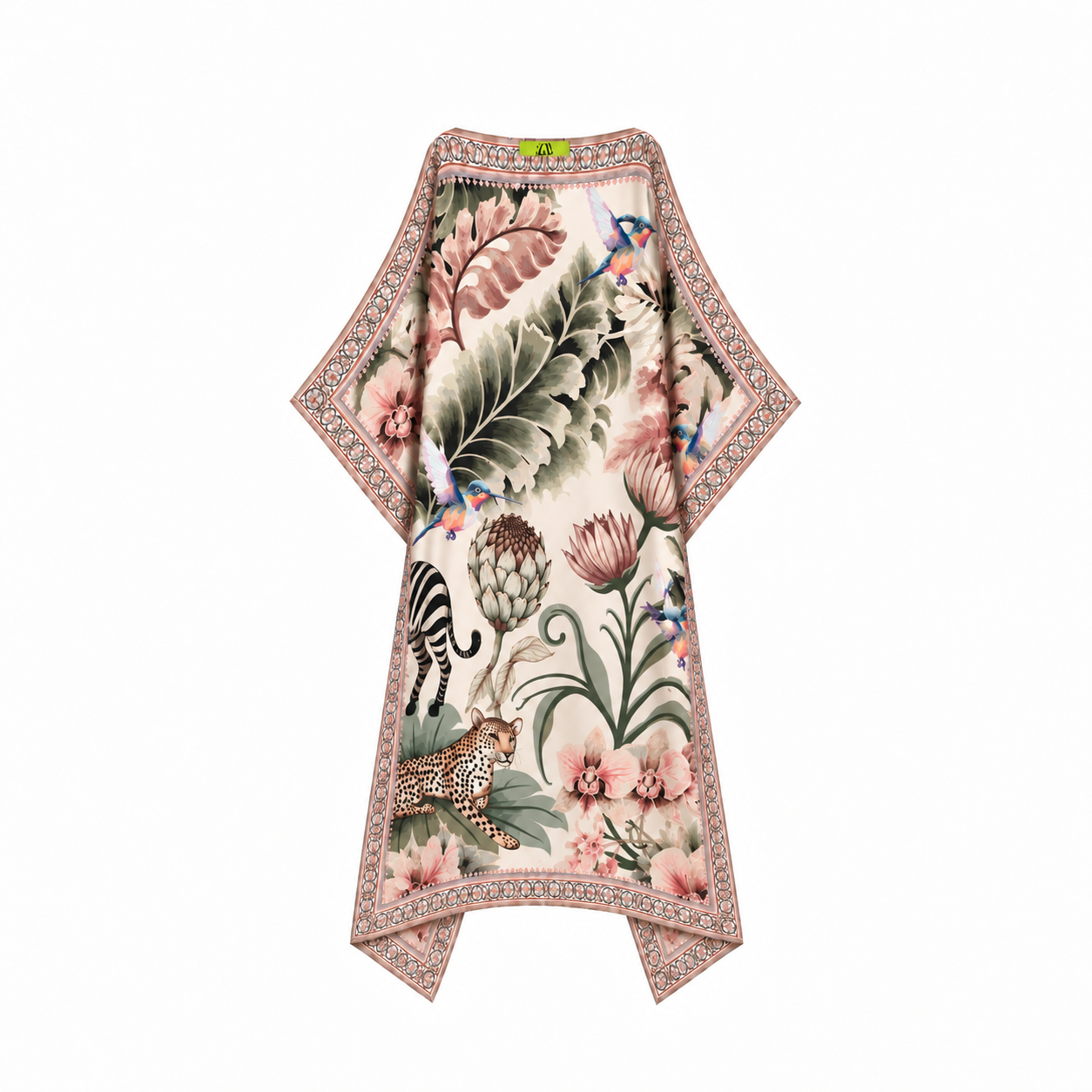 ZEBRA SILK TUNIC - OFF WHITE