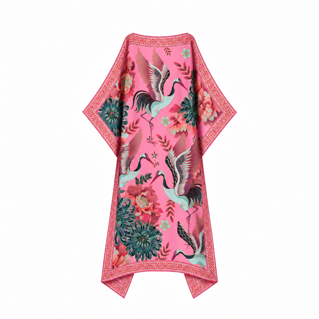 TSURU SILK TUNIC - BERRY