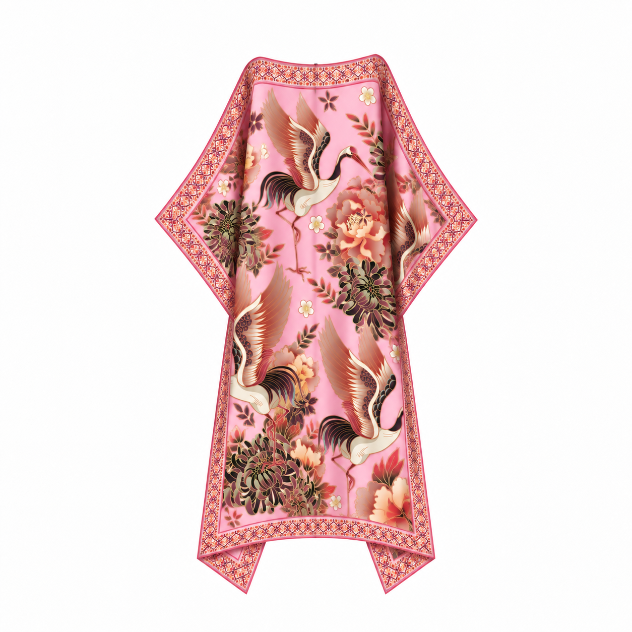 TSURU SILK TUNIC - LIGHT ROSE