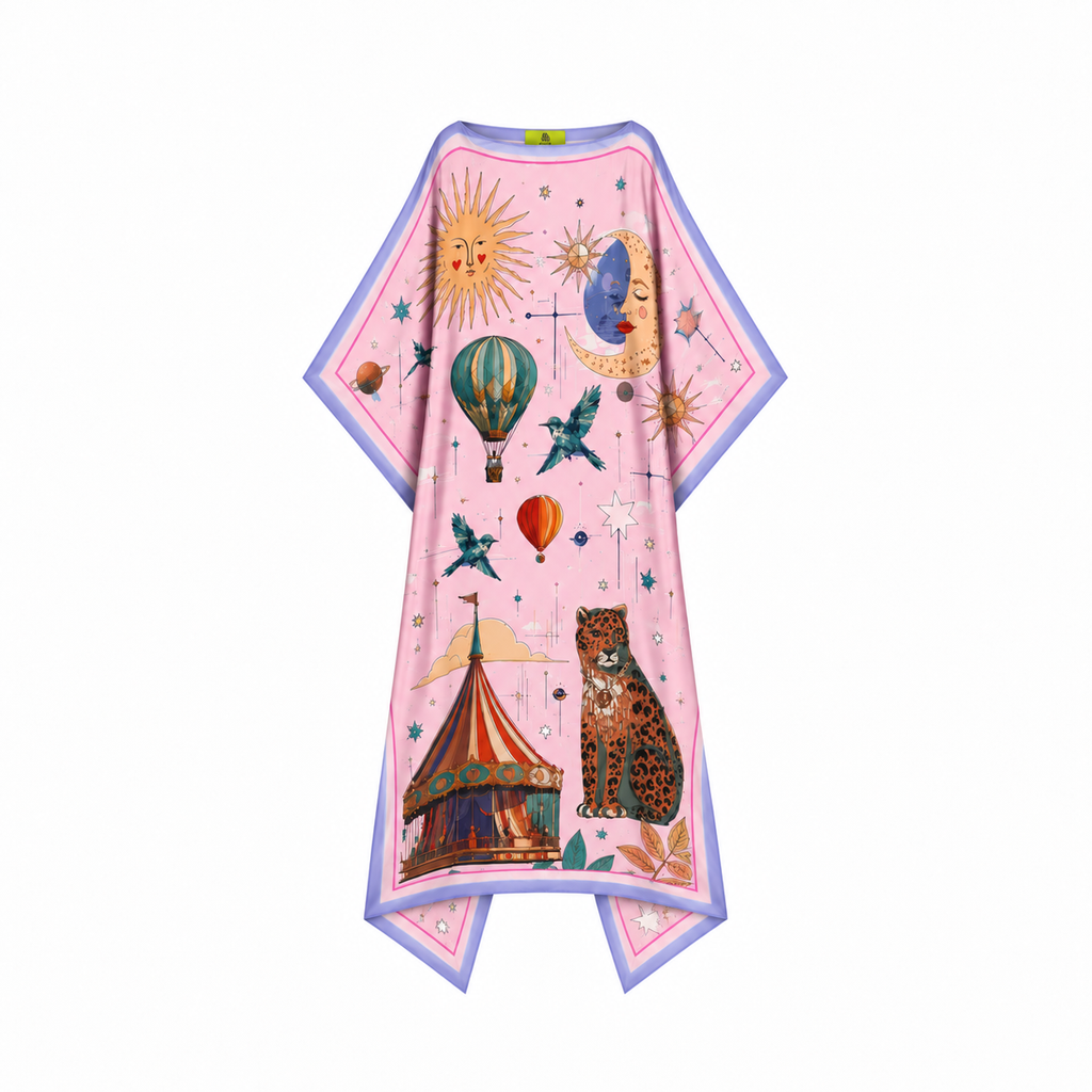 AURORA SILK TUNIC - LIGHT ROSE