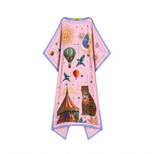 AURORA SILK TUNIC - LIGHT ROSE