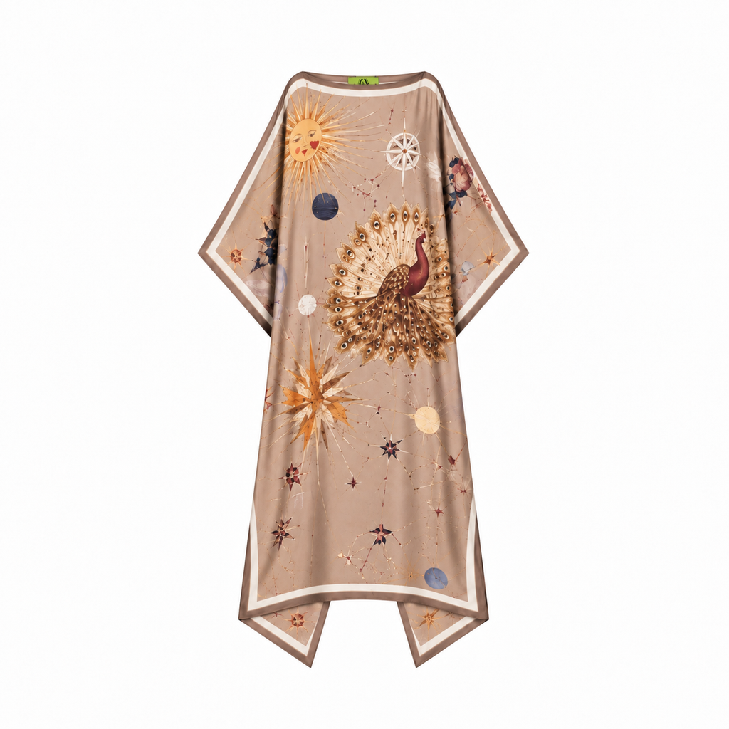 AURORA SILK TUNIC - TAUPE