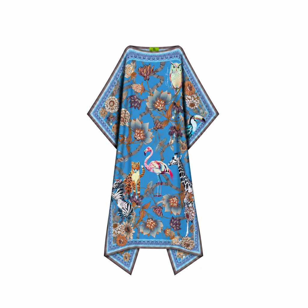 CANOPY SILK TUNIC - BLUE