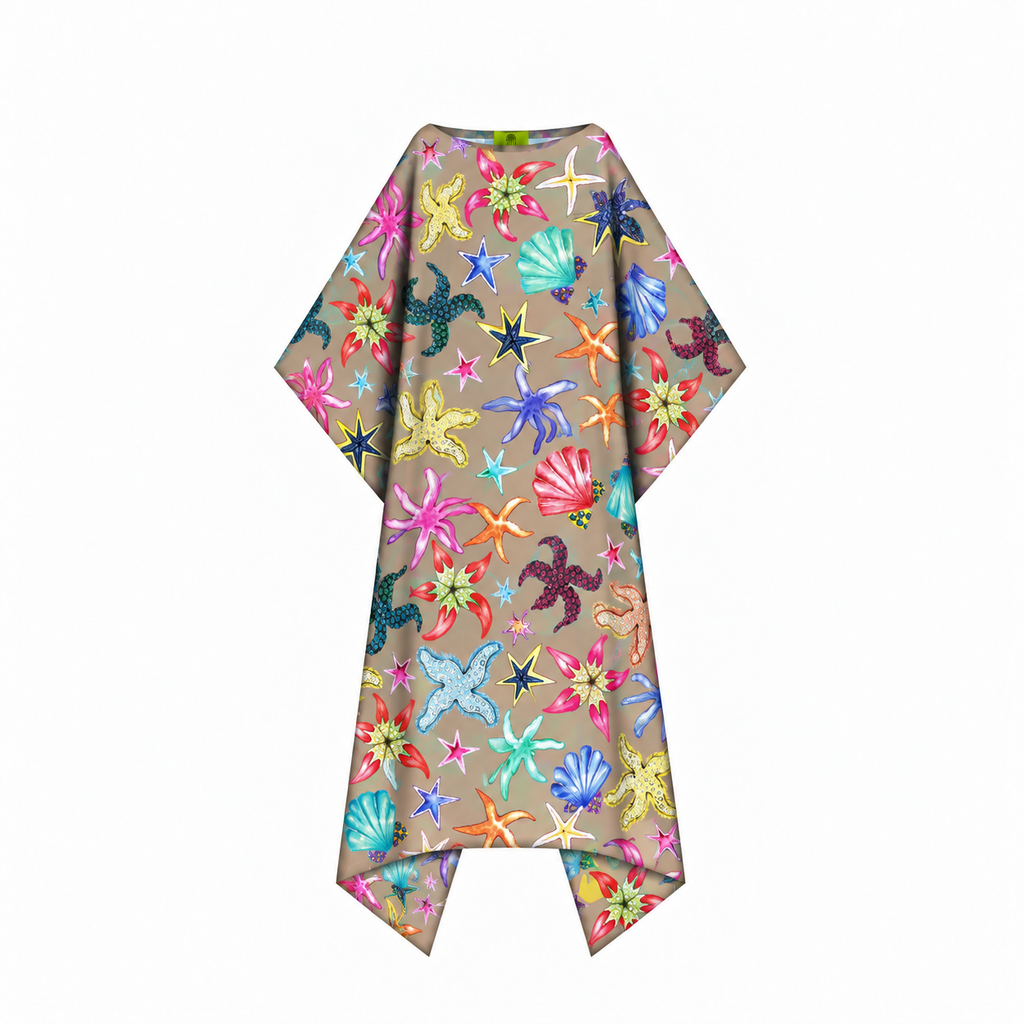 CORAL SILK TUNIC - TAUPE