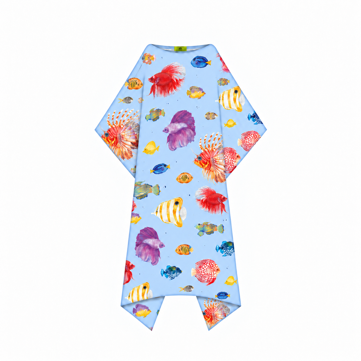 FISHTALE SILK TUNIC - LIGHT BLUE