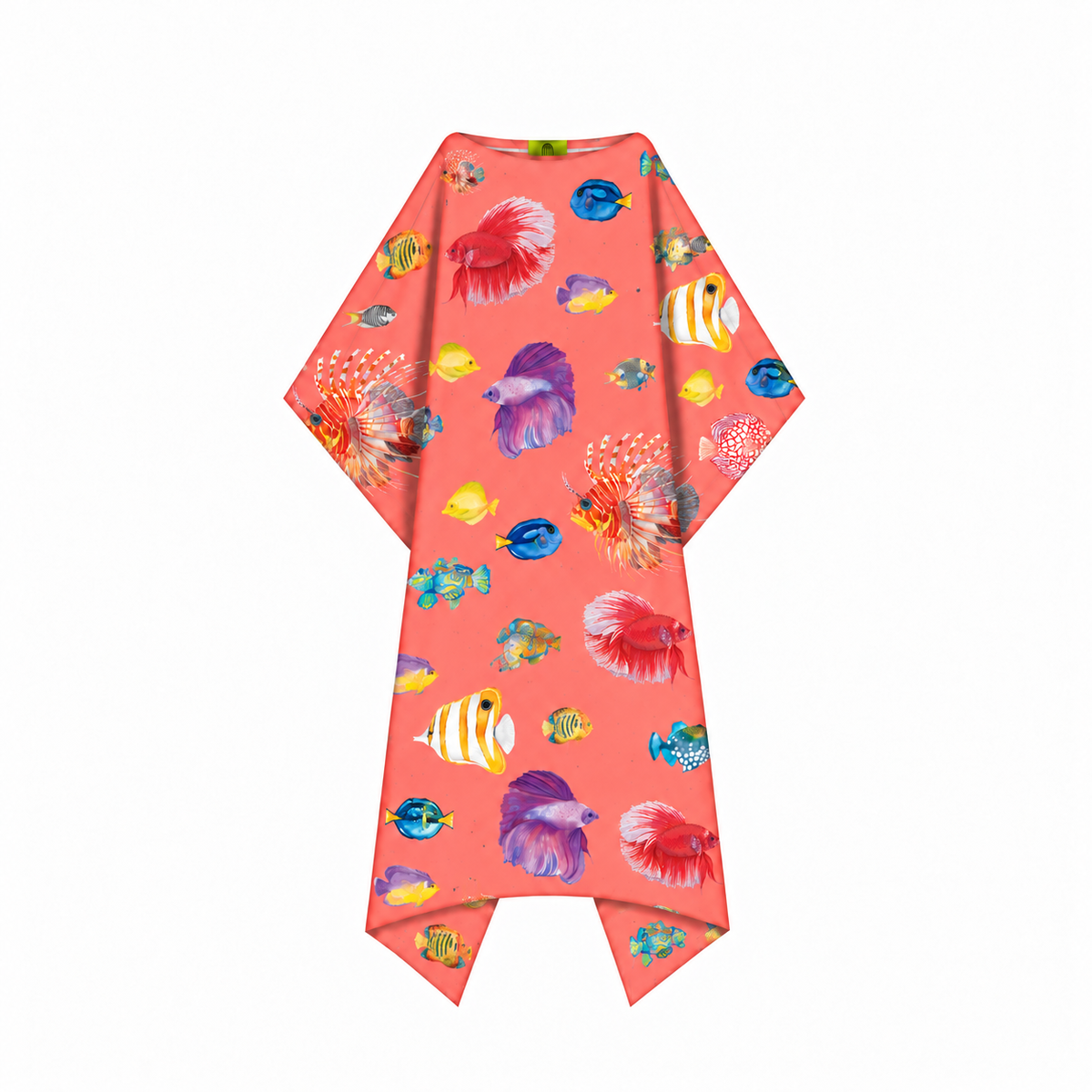 FISHTALE SILK TUNIC - CORAL