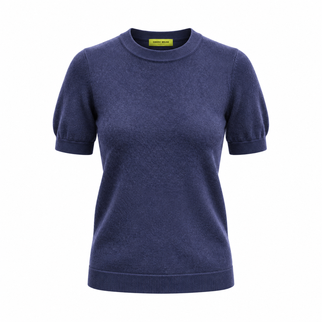 BRUSHED CASHMERE SHIRT - NAVY
