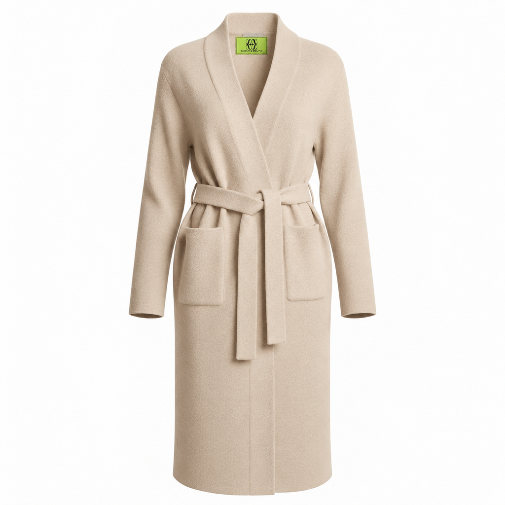 BRUSHED MAISON CARDIGAN - BEIGE