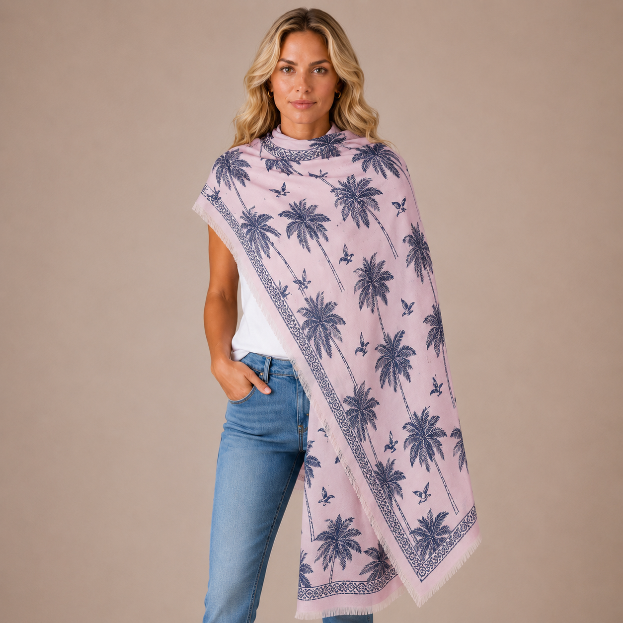 BLUETIDE CASHMERE SCARF - PIXIE