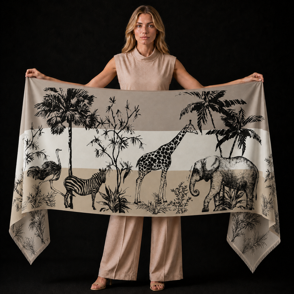 SAFARI CASHMERE SCARF - SOFT TONES